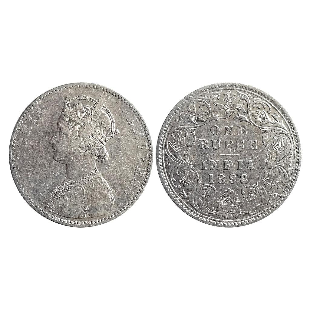 British India Victoria Empress 1898 AD Bombay Mint Silver Rupee