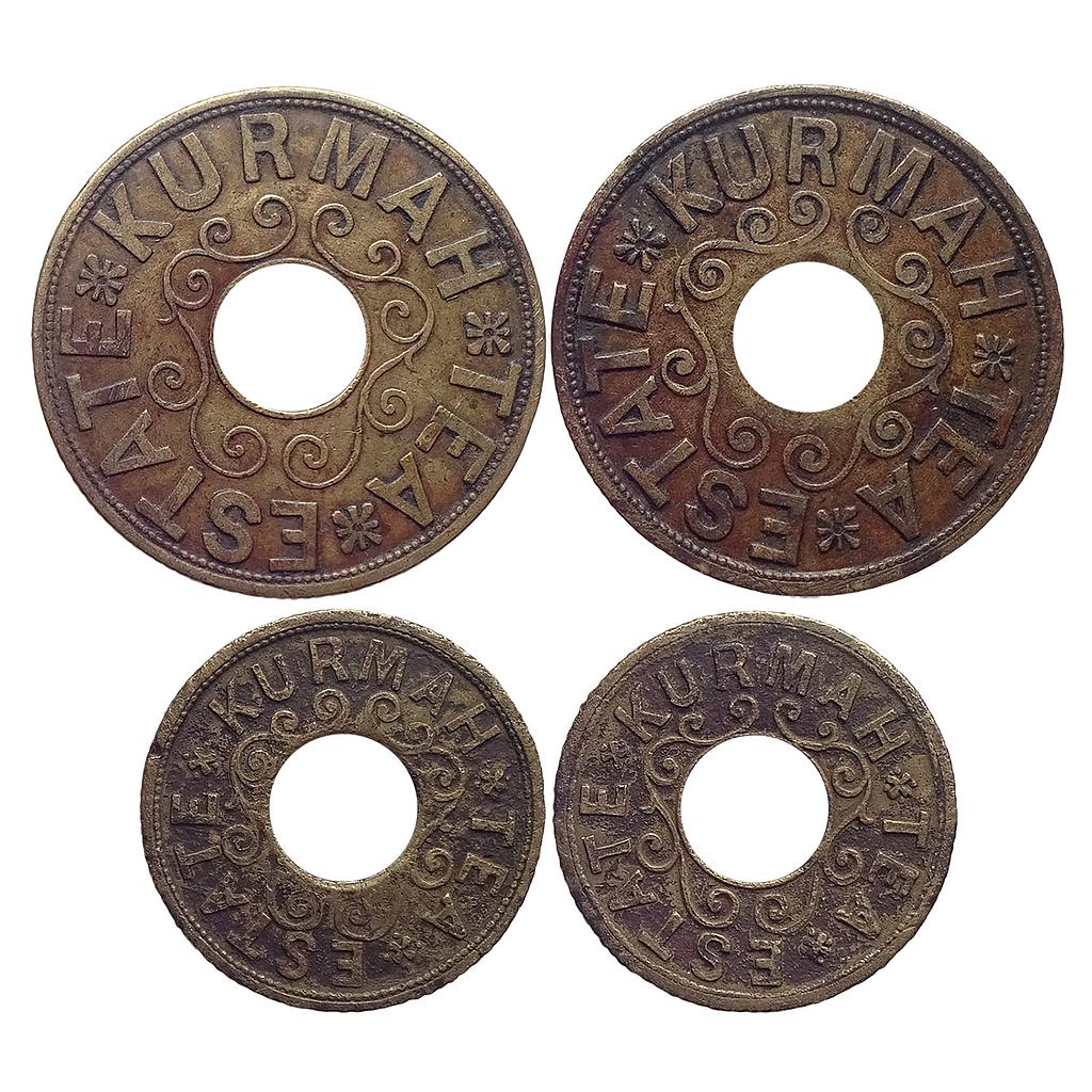 Kurmah Tea Estate Brass Tea Tokens Set of 2 Tokens
