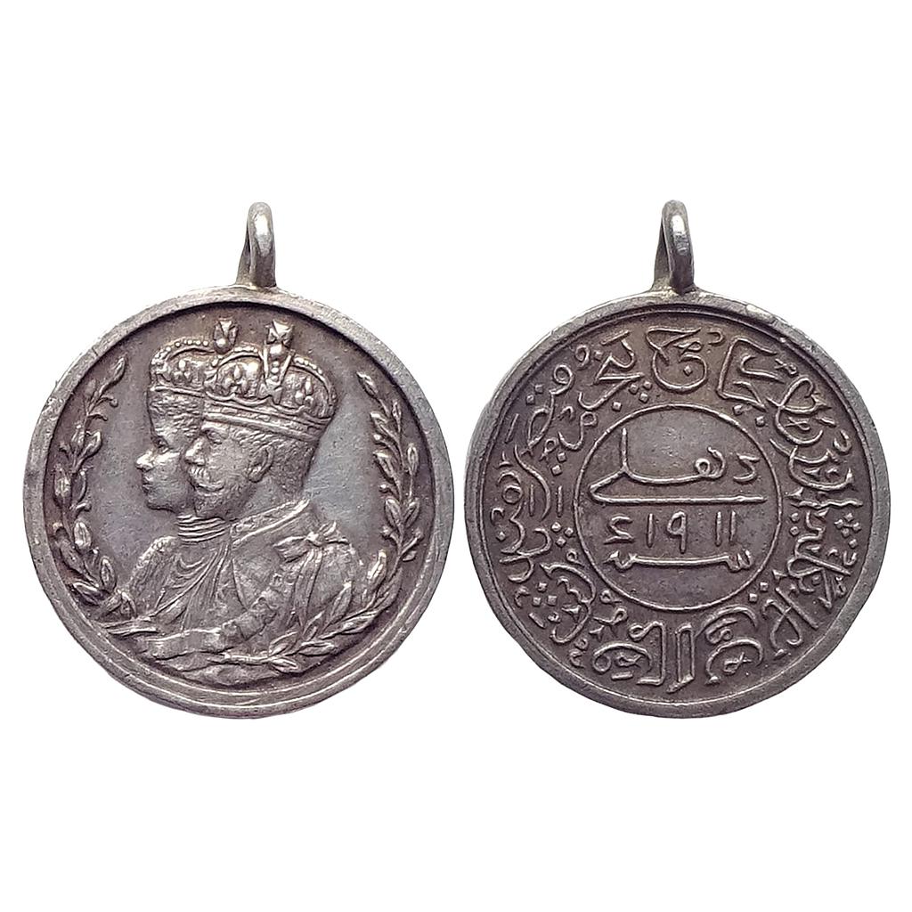 Delhi Durbar George V 1911 AD Silver Medal