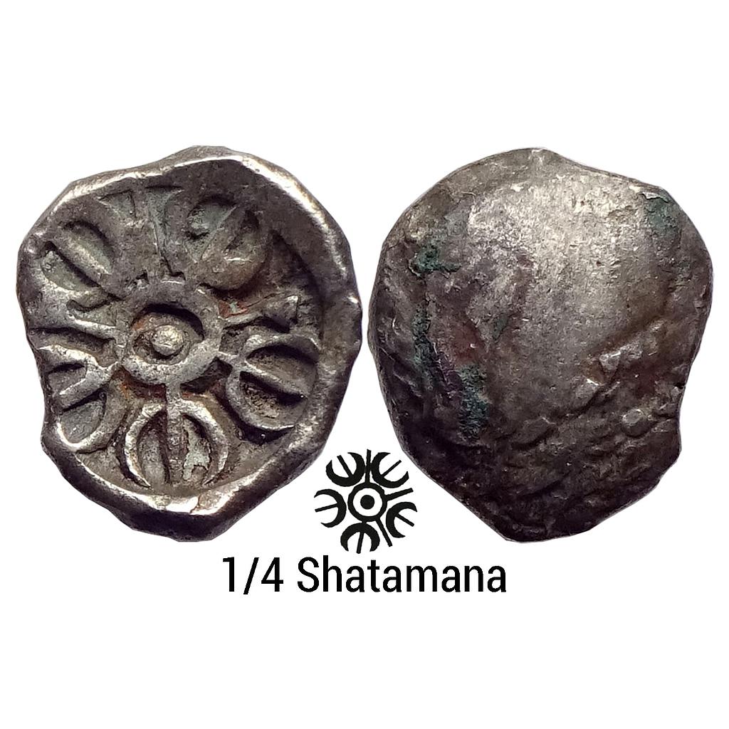 Ancient Archaic Punch Marked Coinage Attributed to Gandhara Janapada Silver 2 Shana or 1/4 Shatamana