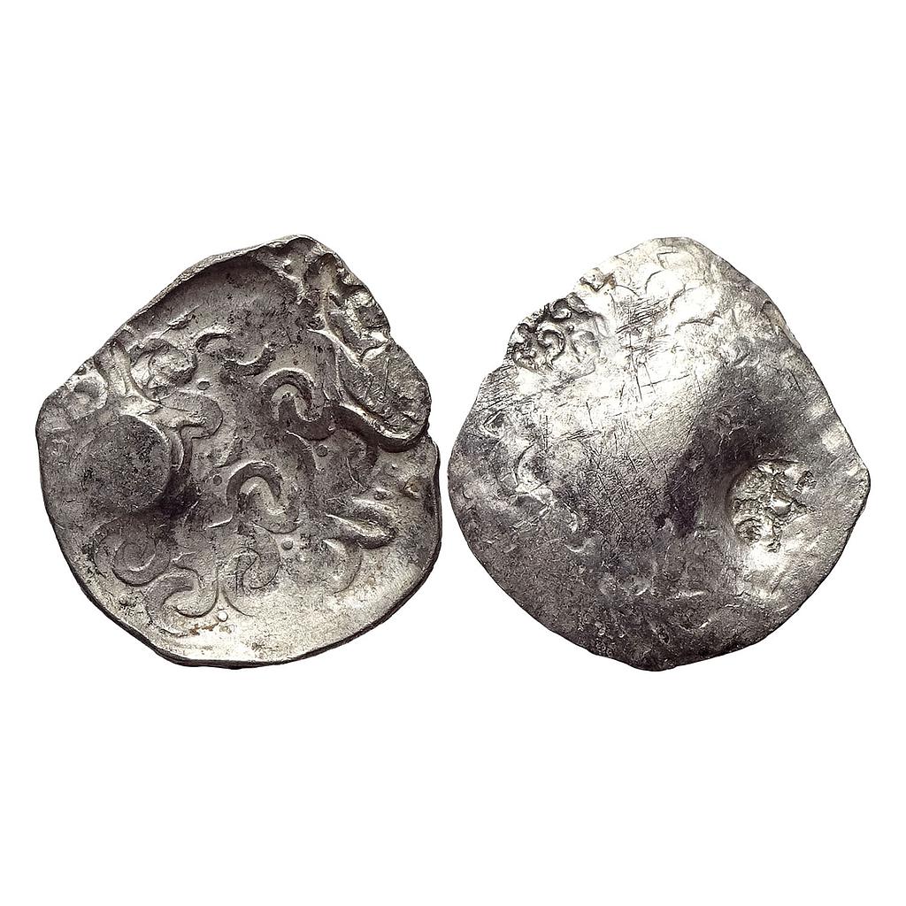 Ancient Punch Marked Coinage Whorl coin type of the Northern Upper Ganga region Normally attributed to early Panchala Mahajanapada Silver Vimshatika
