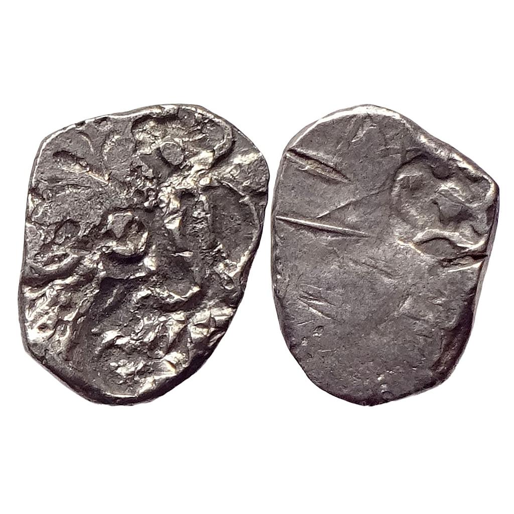 Ancient Punch Marked Coinage Archaic punch mark series from middle Ganga valley Silver 1/2 Vimshatika