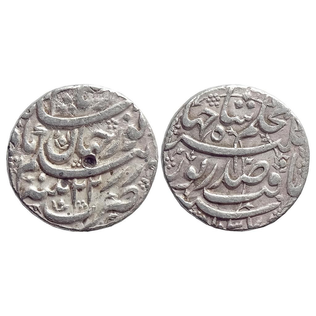 Mughal Nur Jahan Patna Mint &quot;Sad Zewar&quot; poetic couplet Silver Rupee