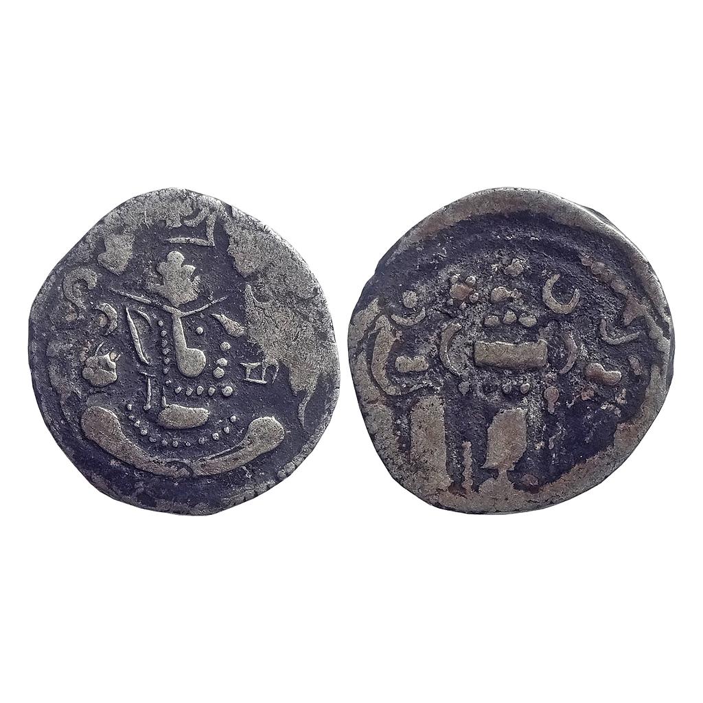 Ancient Gurjara-Pratiharas Kingdom Sassanian type Silver Drachma