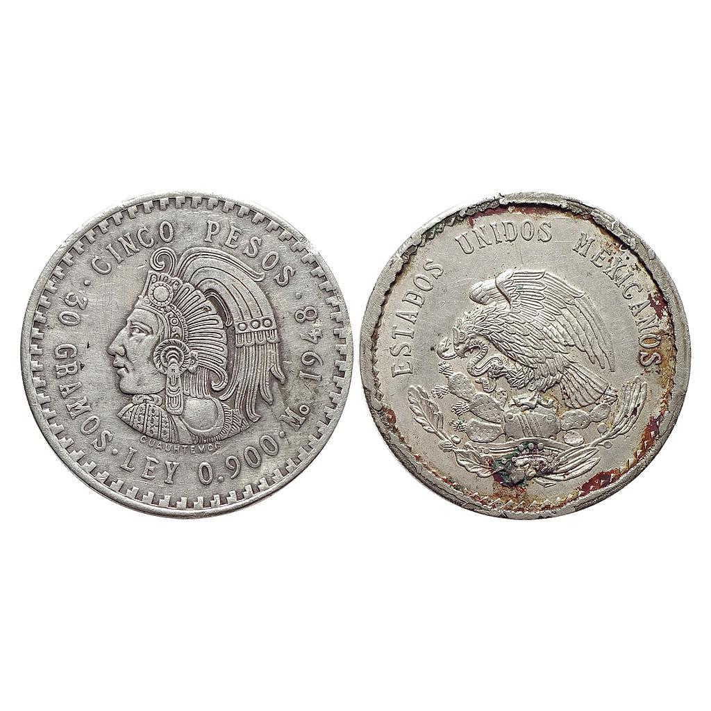 Mexico United Mexican States/Mexican Republic Silver (.900) 5 Pesos