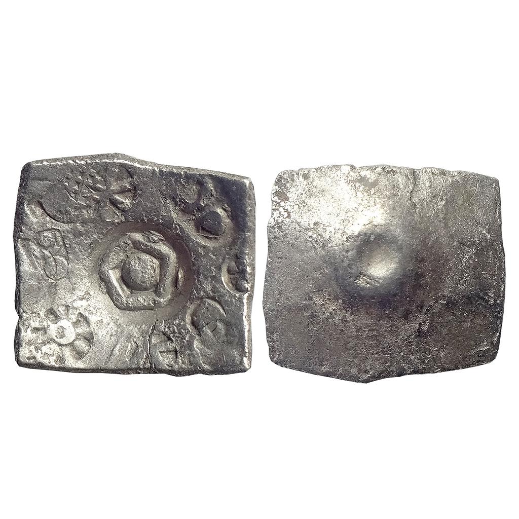 Ancient, Archaic Series PMC, attributed to Shakya Janapada, Narhan hoard type, Silver 5 Shana
