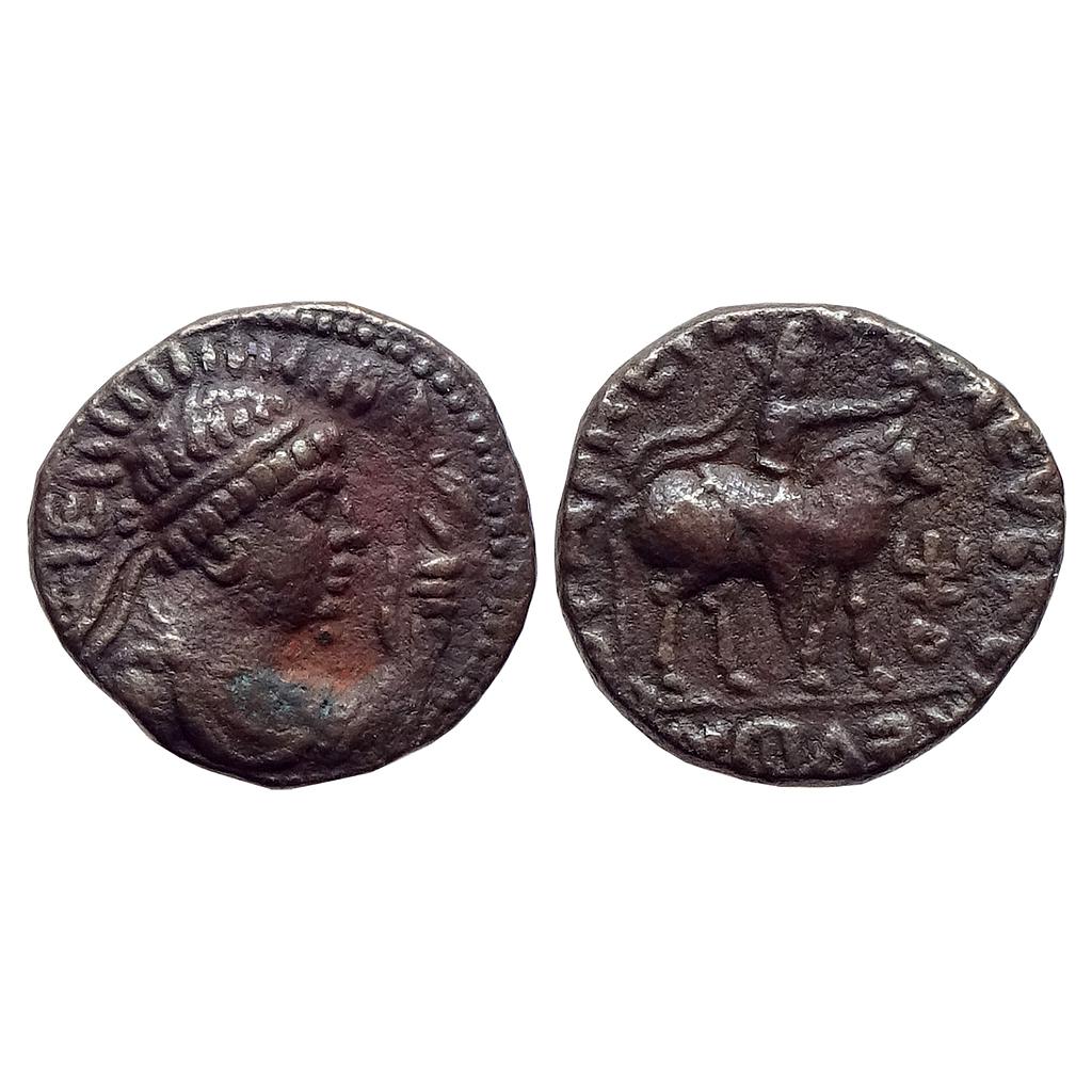 Ancient Kushanas Dynasty Soter Megas Alias Vima Takto Copper Drachm