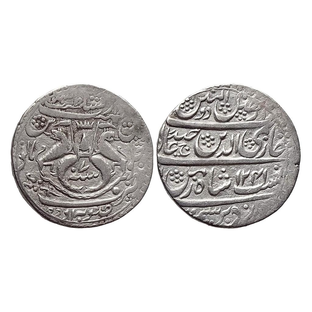 IPS Awadh State Ghazi-ud-Din Haidar Suba Awadh Mint Silver Rupee