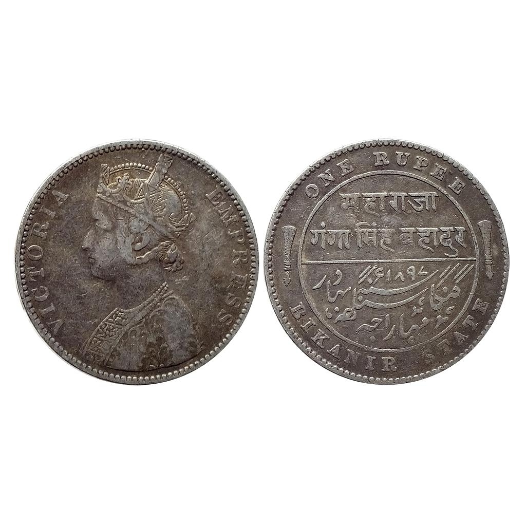 IPS Bikaner State Ganga Singh 1897 AD Silver Rupee