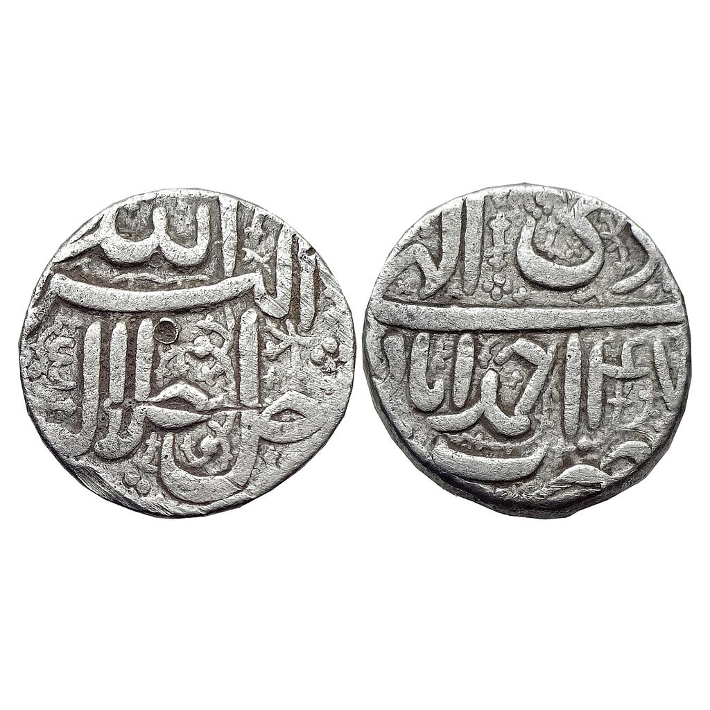 Mughal Akbar Ahmadabad Mint Ilahi Month Di Capricon Silver Rupee