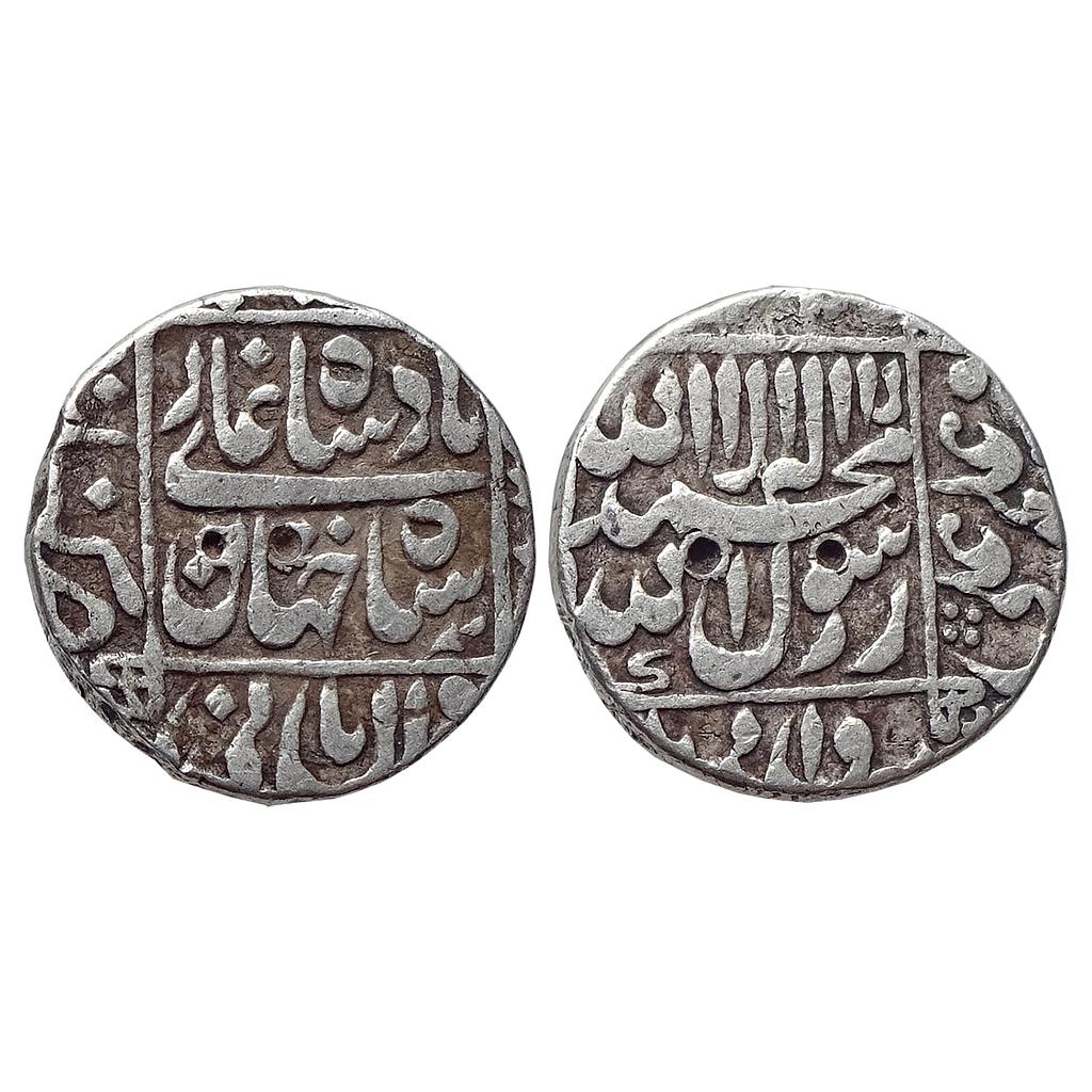 Mughal Shah Jahan Khambayat Mint Silver Rupee