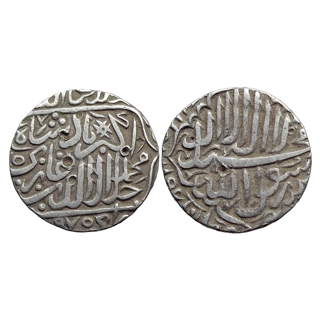 Mughal Akbar Akbarpur Tanda Mint Silver Rupee