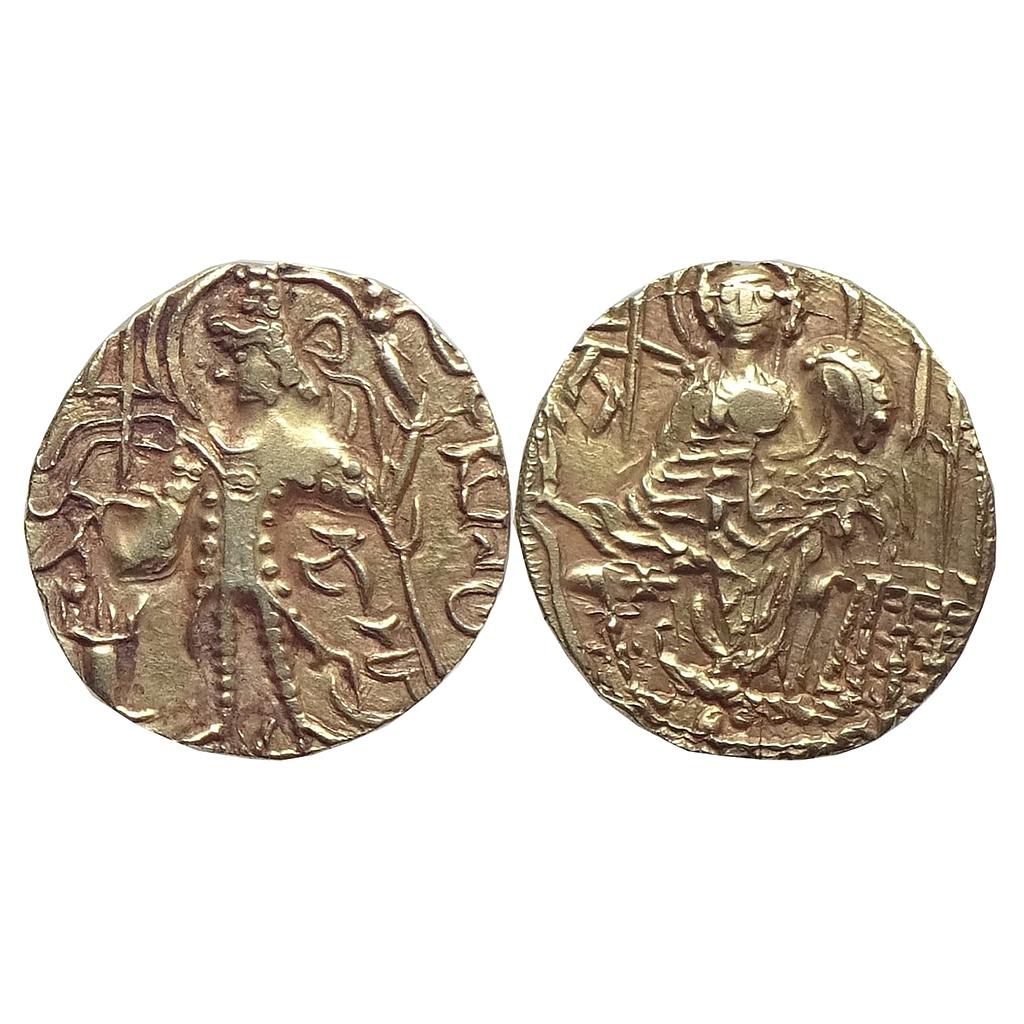 Ancient Late Kushana Bhadra Gold Dinara