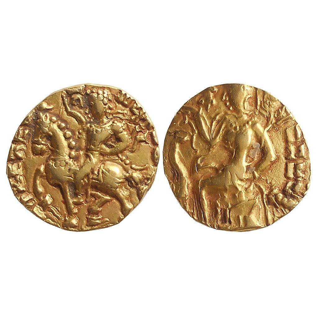 Ancient Guptas Kumaragupta I Mahendraditya ‘Horseman’ type Gold Dinar