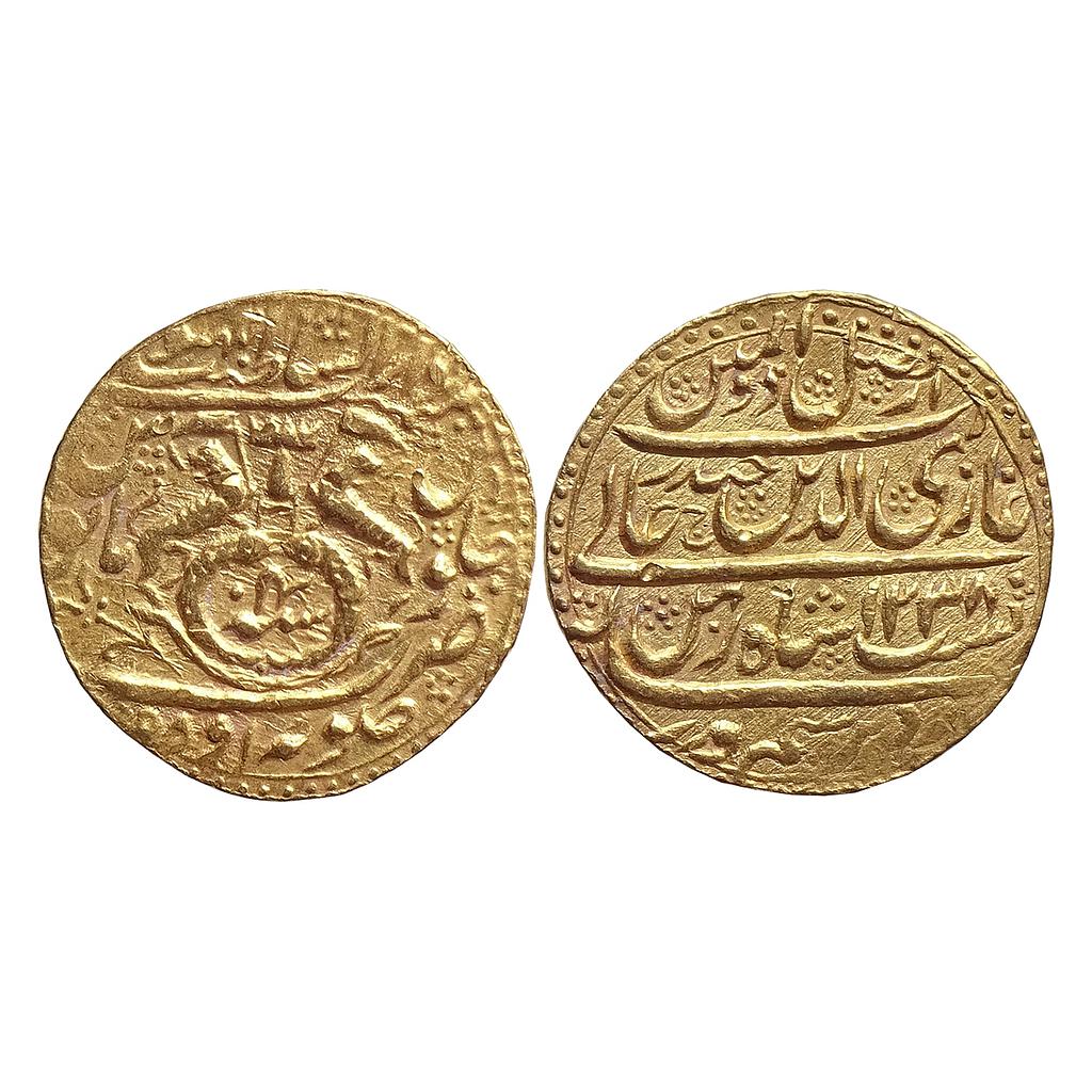IPS Awadh State Ghazi-ud-din Haider Dar us- Sultanat Lakhnau Subah Awadh Mint Gold Ashrafi
