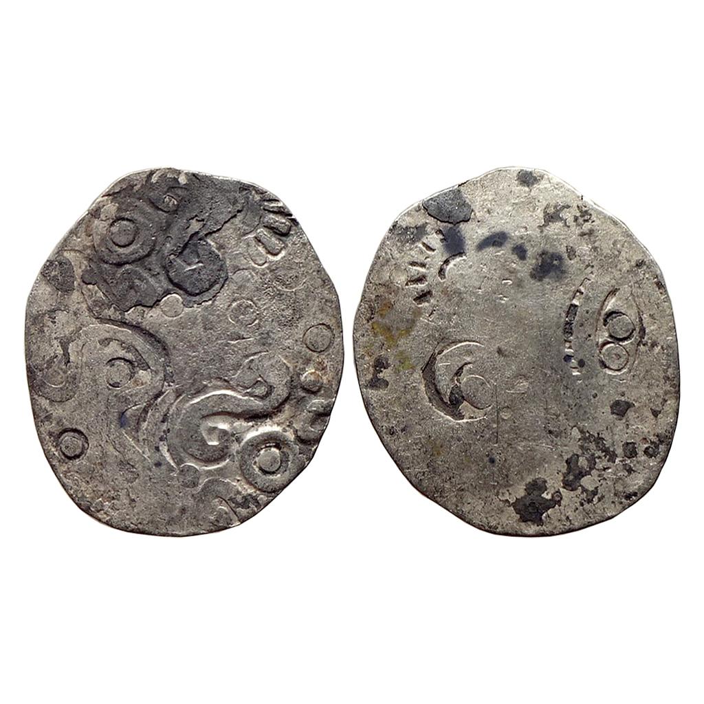 Ancient Punch Marked Coinage Middle Ganga valley Kosala Mahajanapada AABB type Silver Vimshatika