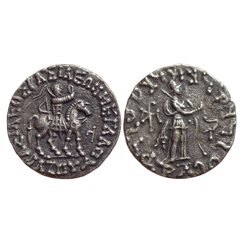 Ancient Indo-Scythians Azes Silver Tetradrachm