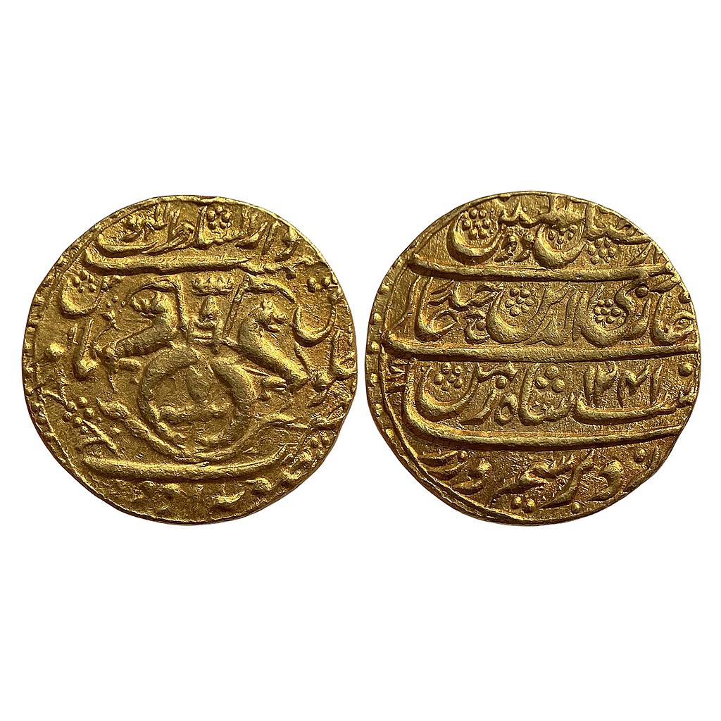 IPS Awadh State Ghazi-ud-din Haider Dar us- Sultanat Lakhnau Subah Awadh Mint Gold Ashrafi