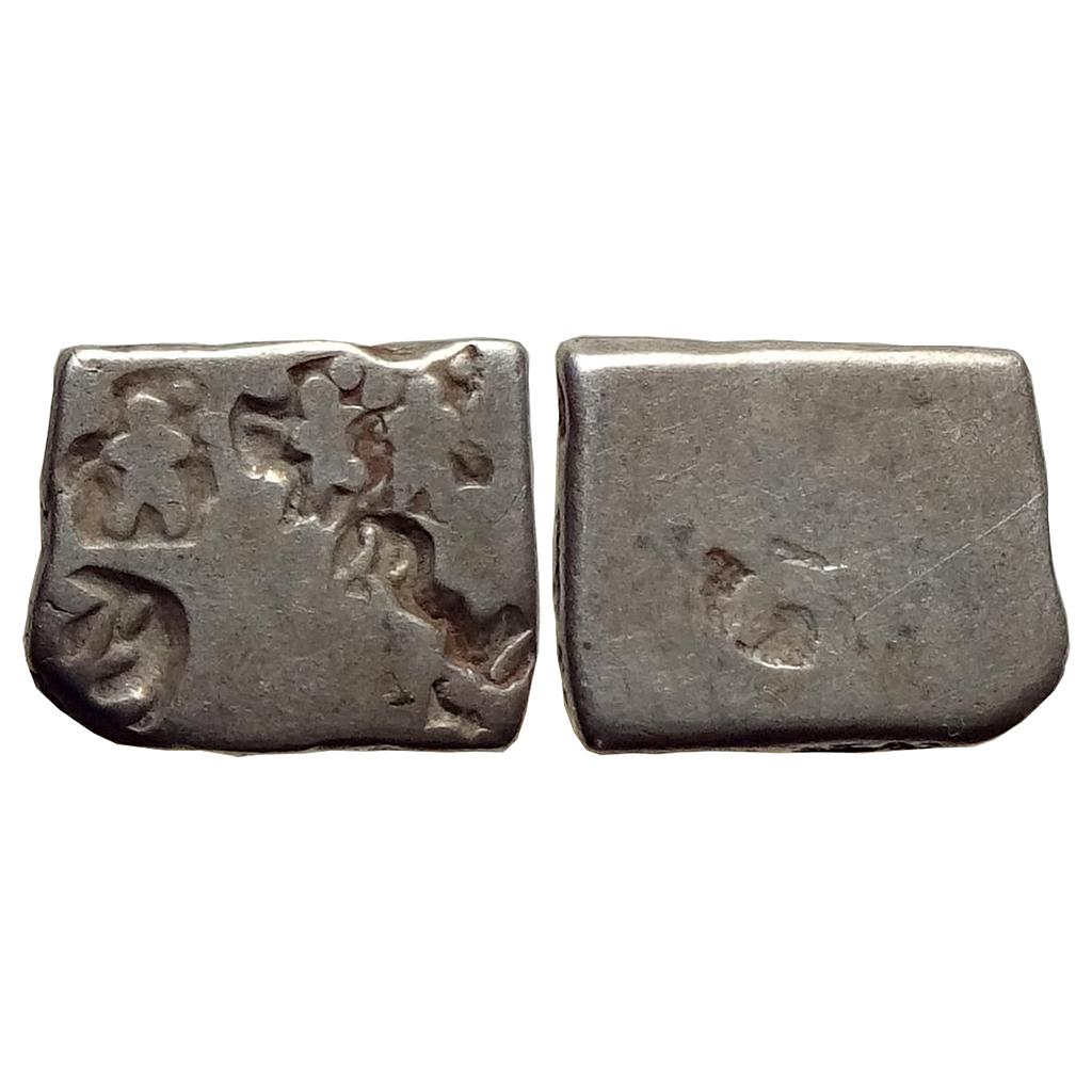 Ancient Archaic Series Punch Marked Coinage Magadha Imperial Three human Gupta &amp; Hardaker Series VII Type 586 Silver Karshapana