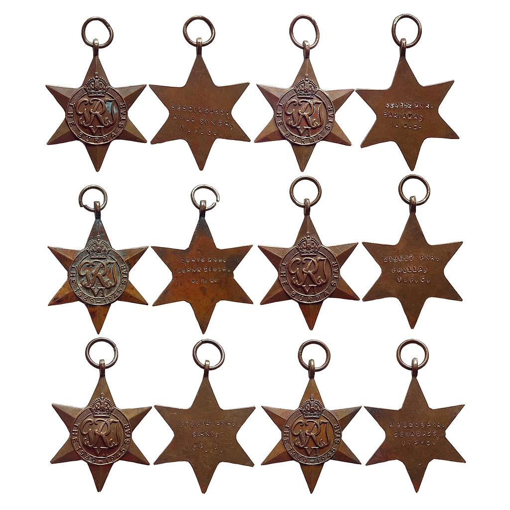 British War Medal George VI Set of 6 Medal Bronze Medal