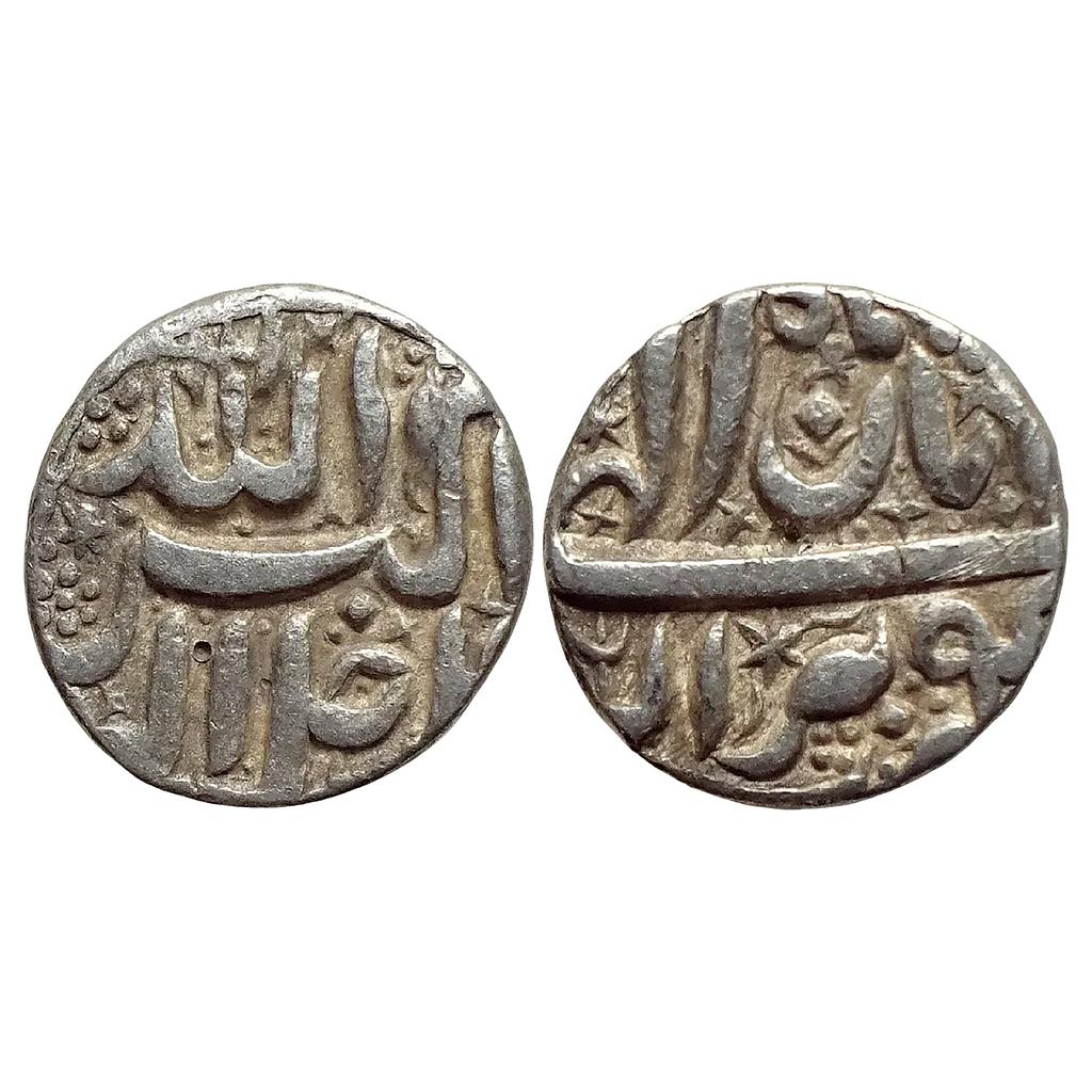 Mughal Akbar Berar Mint Ilahi Month Aban Scorpio Silver Rupee