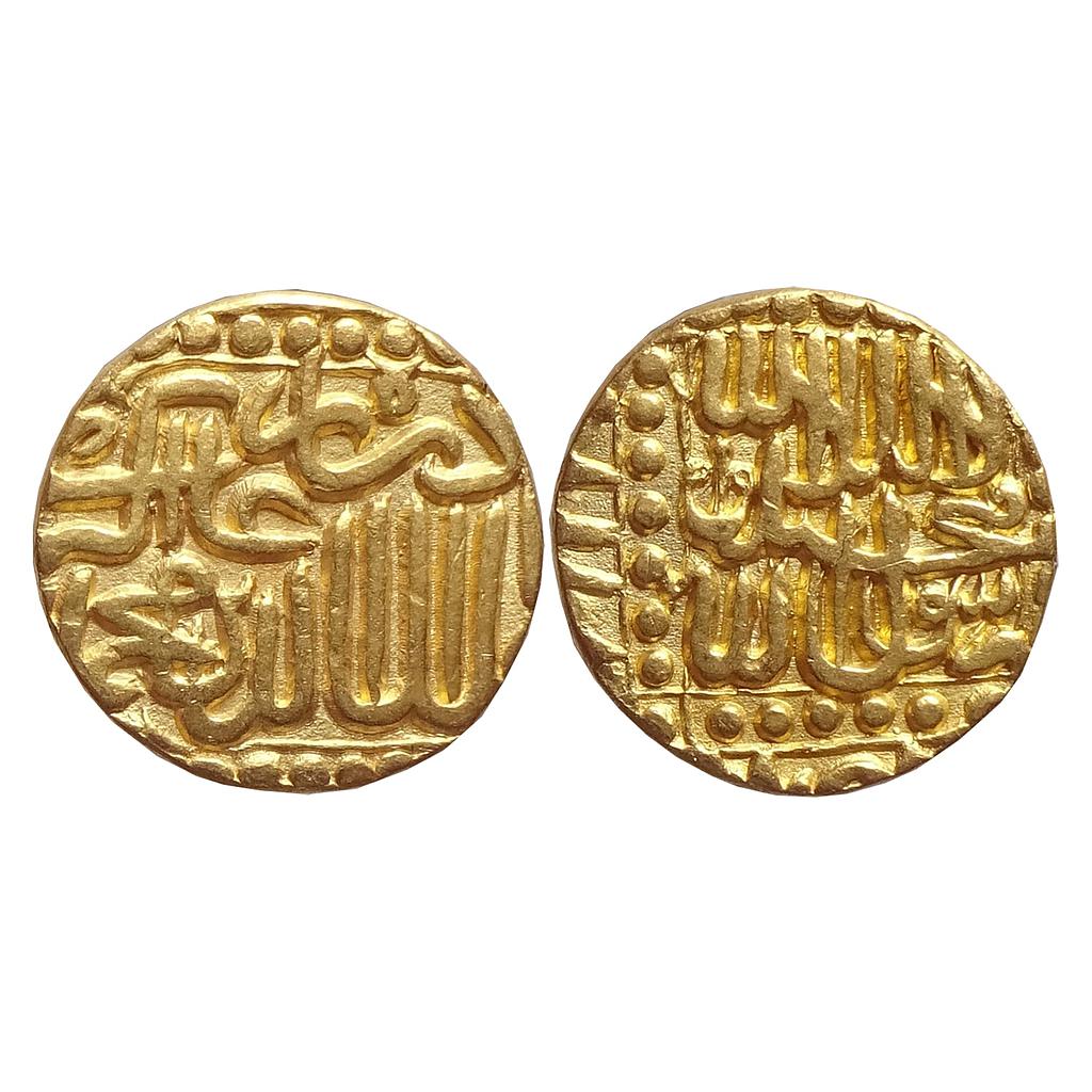Mughal Akbar Bakkar Bhakkar Mint off flan Gold Mohur