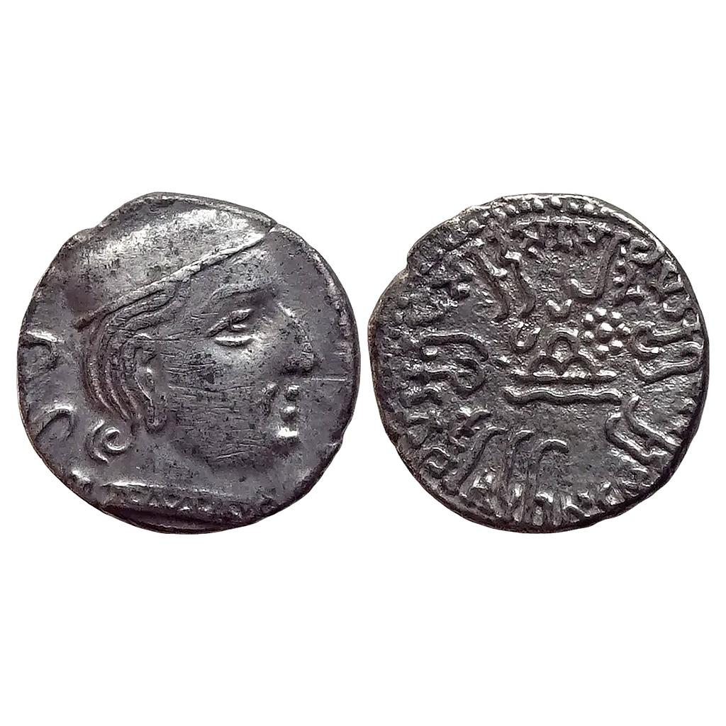 Ancient Western Kshatrapas Kardamaka Dynasty Rudrasena I as Mahakshatrapa Silver Drachm