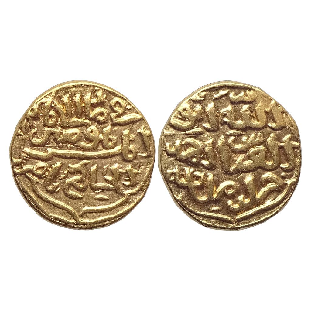 Delhi Sultan Muhammad bin Tughluq III in the name of the Caliph al-Hakim II Gold Tanka