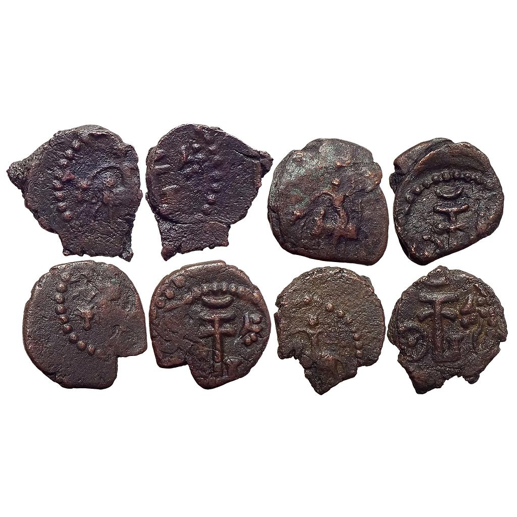Ancient Punjab Region Kota Series Set of 4 Coins Copper Unit