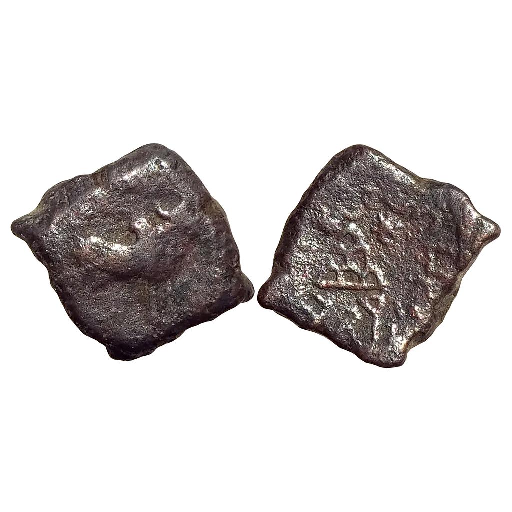 Ancient Western Kshatrapas Kardamaka Dynasty Jayadaman by type legend off flan Copper Unit