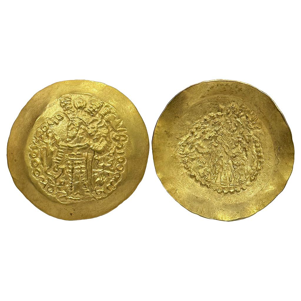 Ancient Kushano-Sassanian Kidarite Huns Varahan Gold Dinara