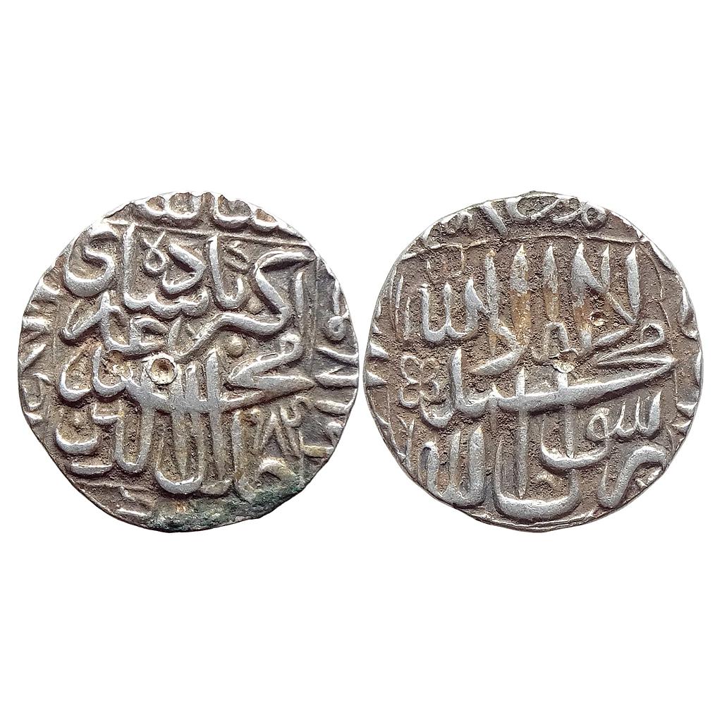 Mughal Akbar Bhakkar Mint  Silver Rupee