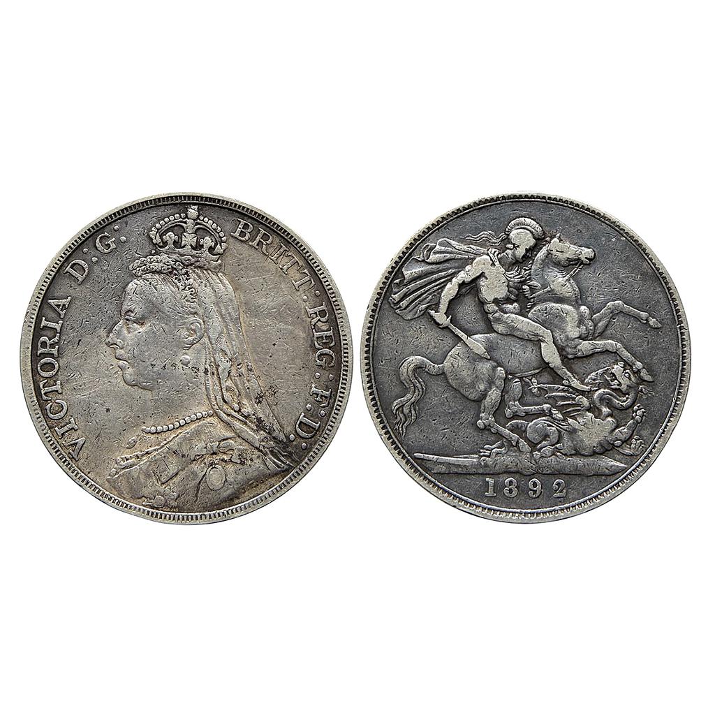 Great Britain Victoria 1892 AD Silver (.925) 1 Crown