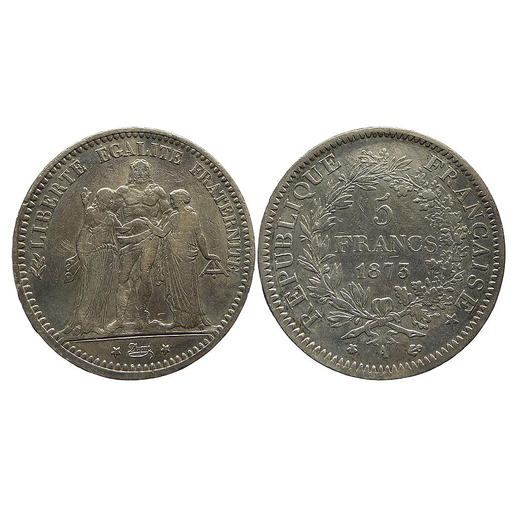 France 1873 AD Silver (.900) 5 Francs