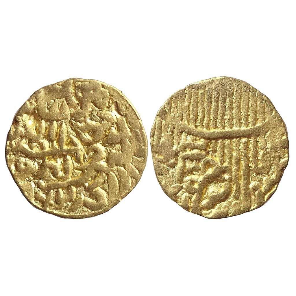 Bengal Sultan Rukn Al-Din Barbak Shah Tughra Style Gold Tanka