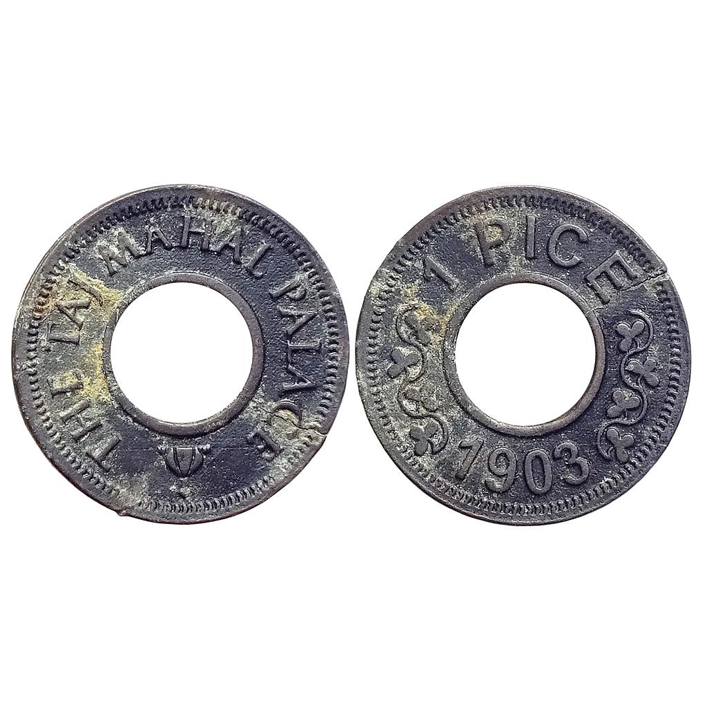 The Taj Mahal Palace 1903 AD Copper 1 Pice Token