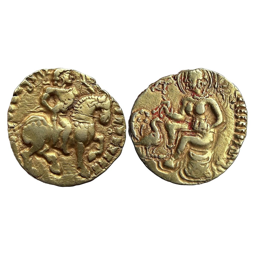 Ancient Guptas Kumara Gupta I Horseman type Gold Dinar