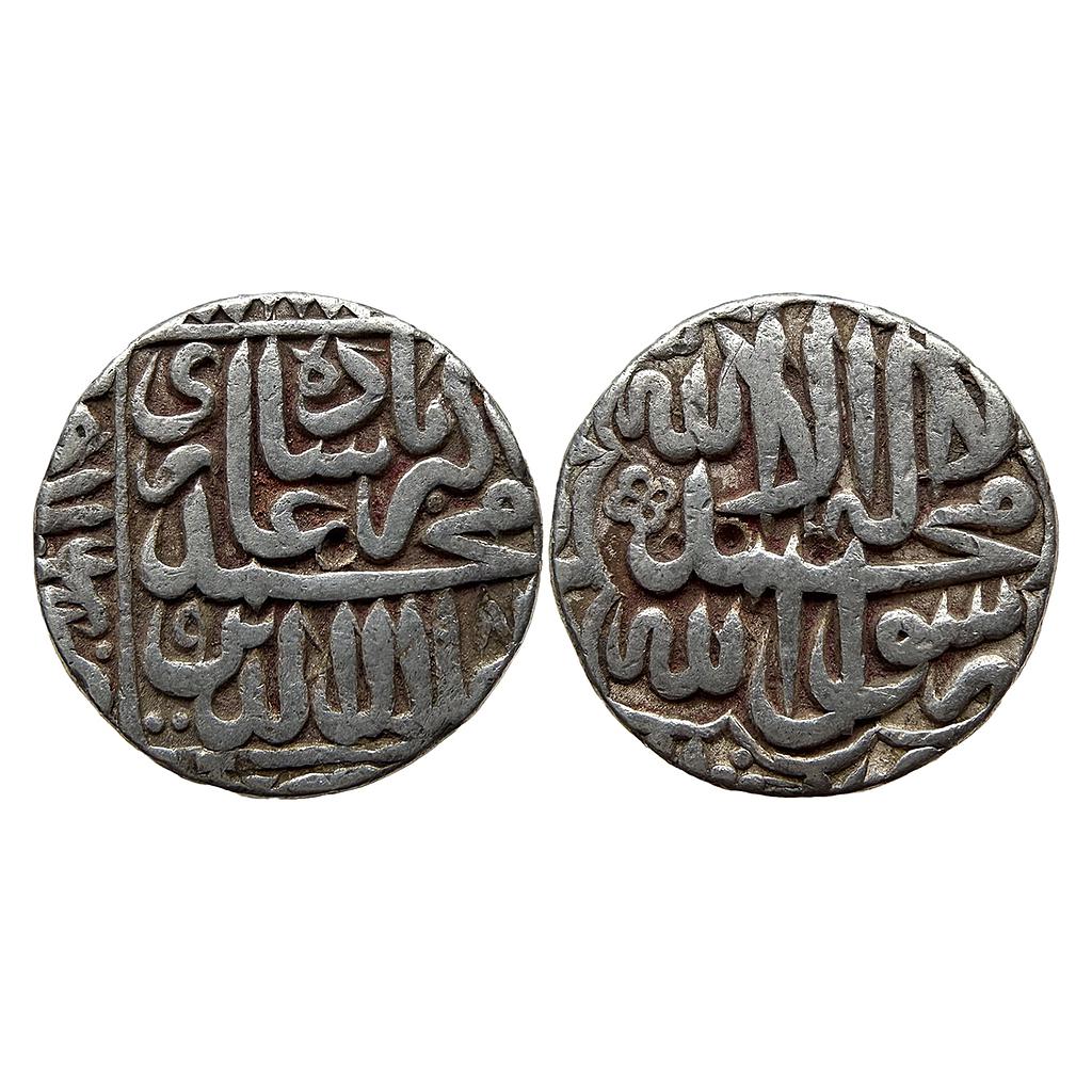 Mughal Akbar Lahore Mint Silver Rupee