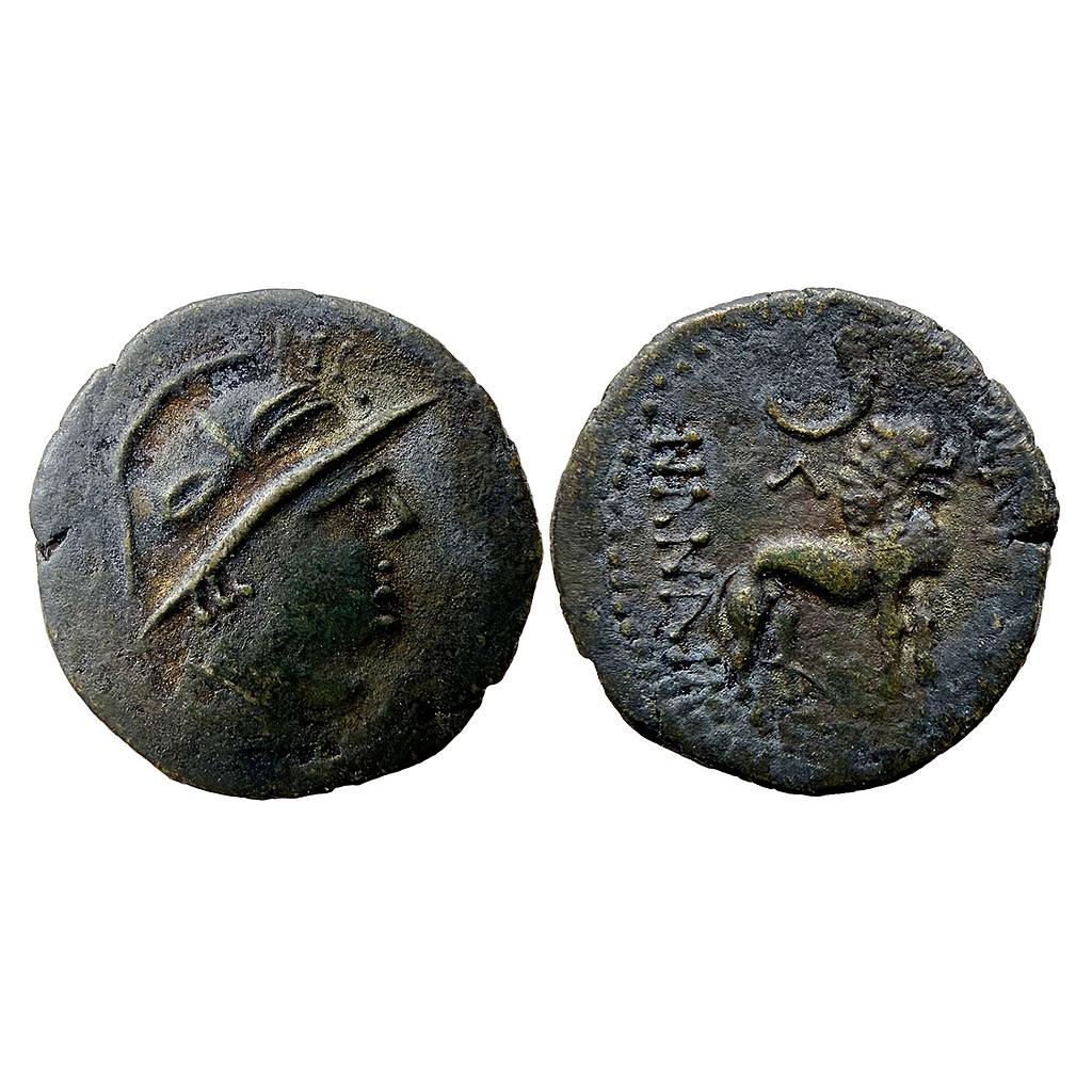 Ancient Bactria Yueh-Chi tribes Sapalbizes Silver Double Obol