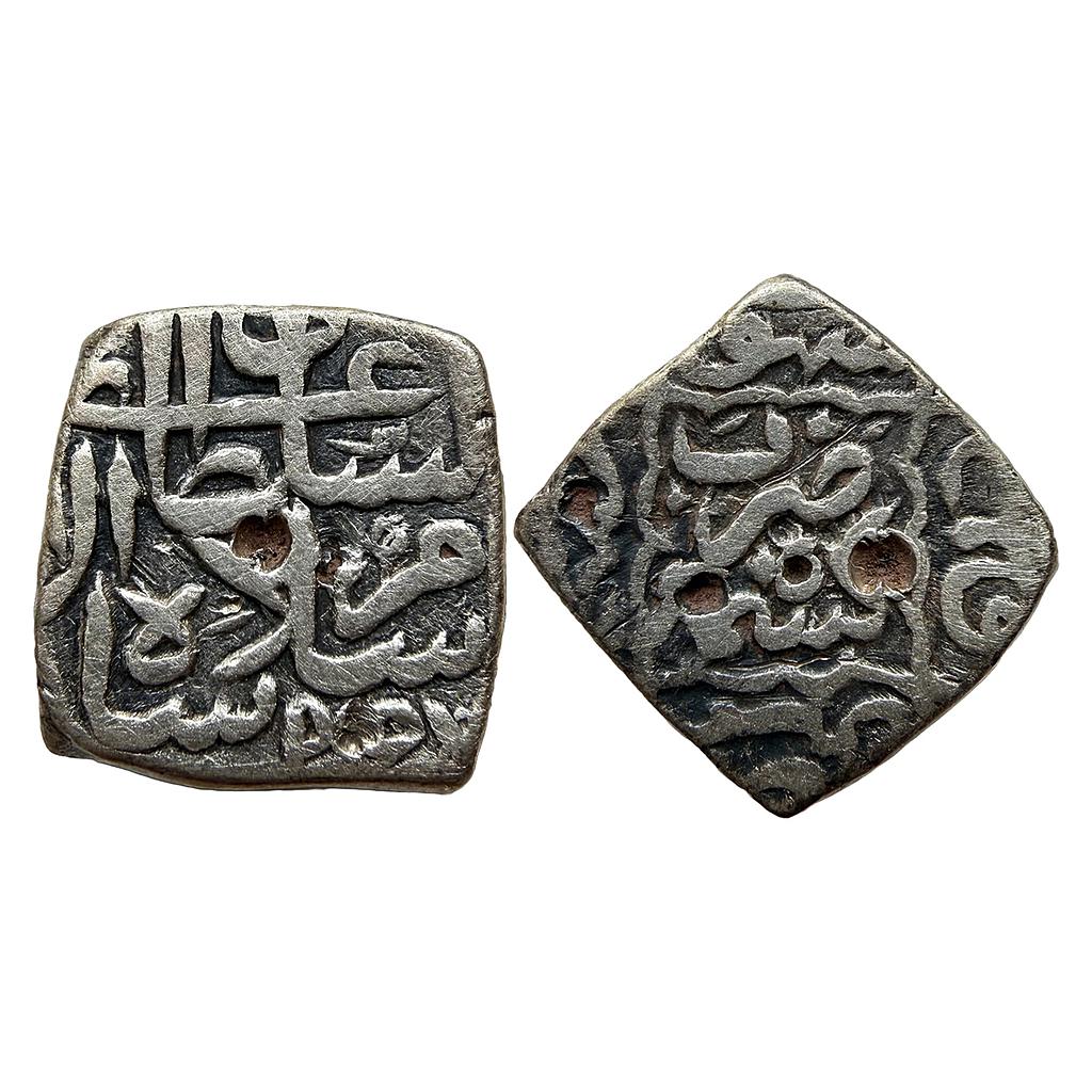 Kashmir Sultan Haidar Dughlat INO Islam Shah Suri of Delhi Sultan Kashmir Mint Silver Square Sasnu