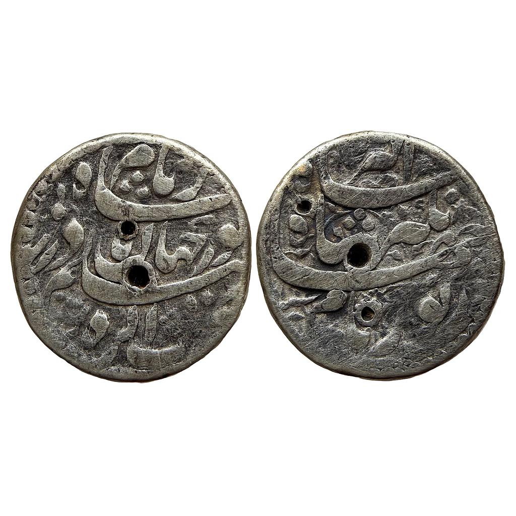 Mughal Nur Jahan Agra Mint Reverse Die Different Name Akbar Jahangir Unique Unlisted Silver Rupee