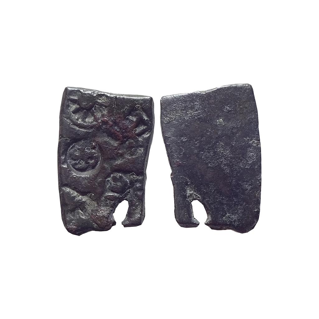 Ancient, Pre-Satavahana, Punch Marked Coinage, Vidarbha Region (Pauni area), Uninscribed Type, Copper Karshapana