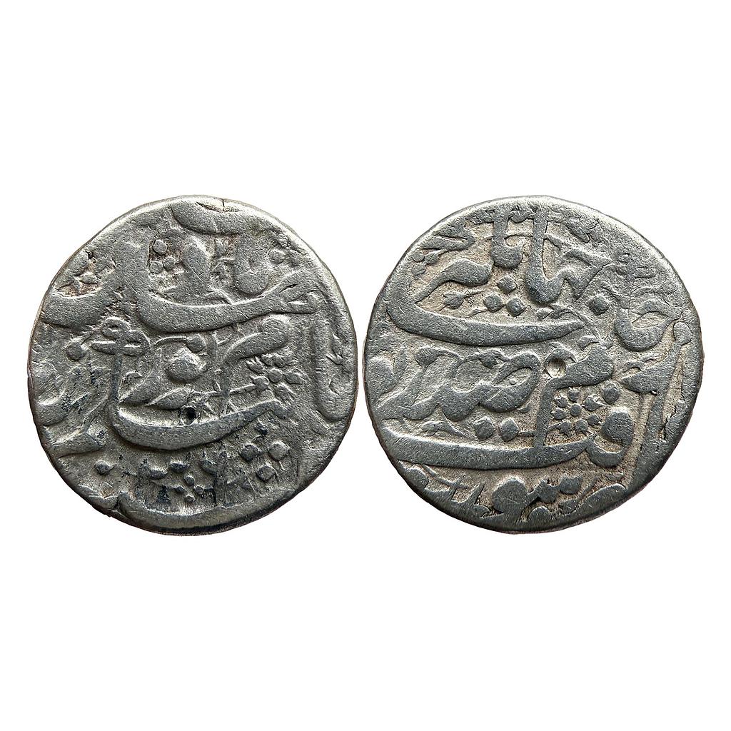 Mughal Nur Jahan Surat Mint Silver Rupee