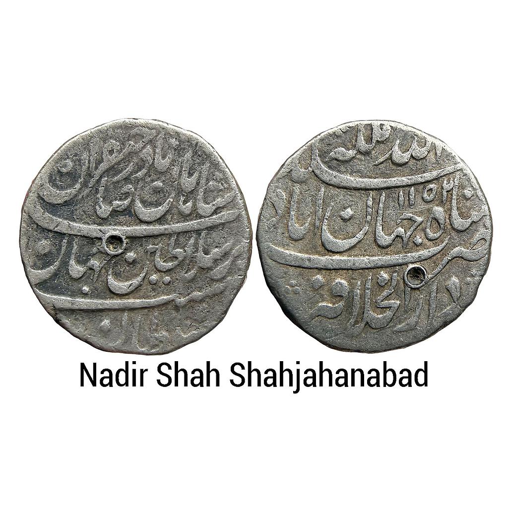 IK Afsharids Nadir Shah Dar ul-Khilafat Shahjahanabad Mint Silver Rupee