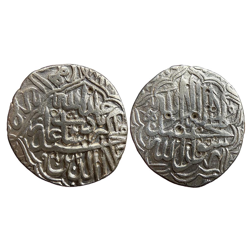 Mughal Akbar Lahore Mint Silver Rupee