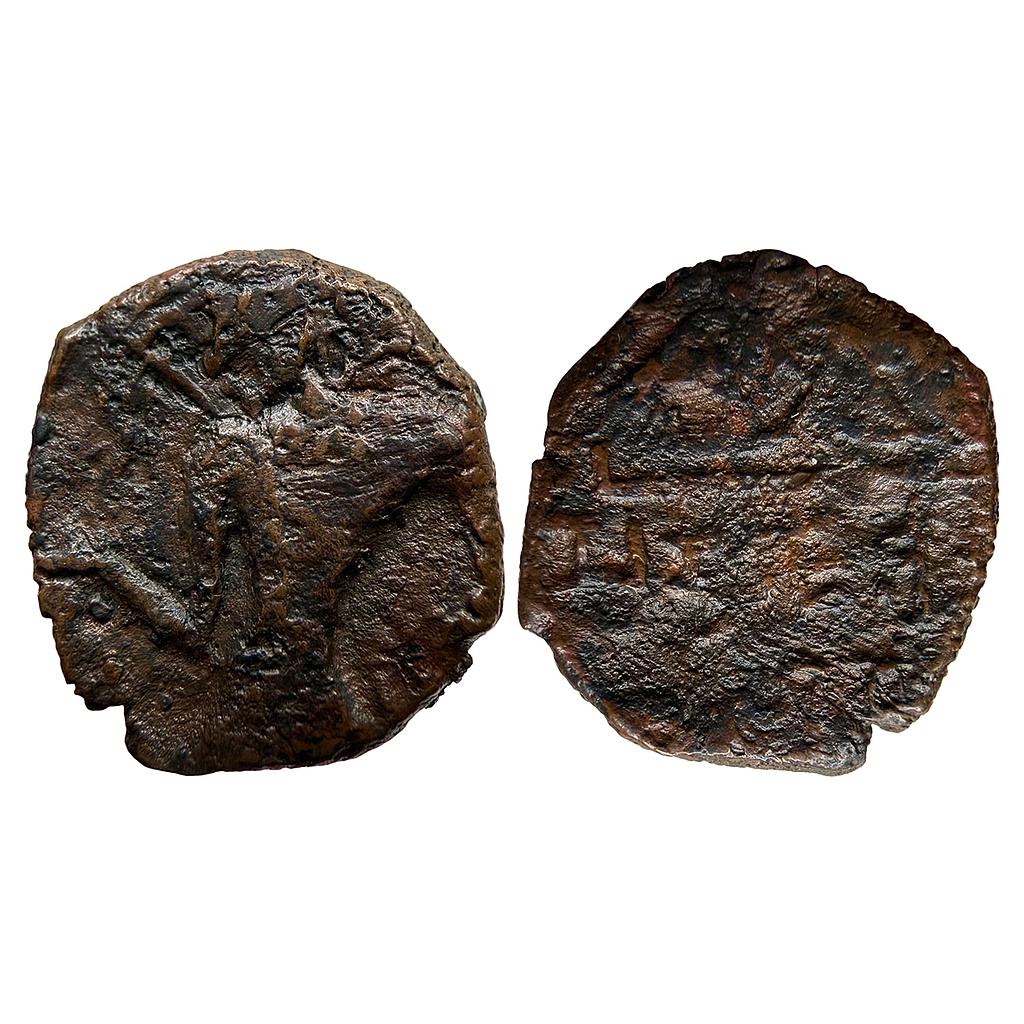 Ancient Gupta Dynasty Kumaragupta I Copper Unit