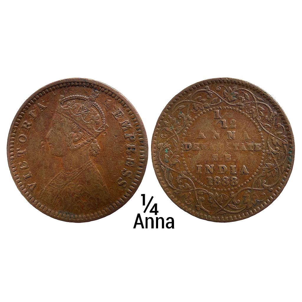 IPS Dewas State British Protectorate Junior Branch &amp; Senior Branch Narayan Rao Allote Mint Copper 1/4 Anna