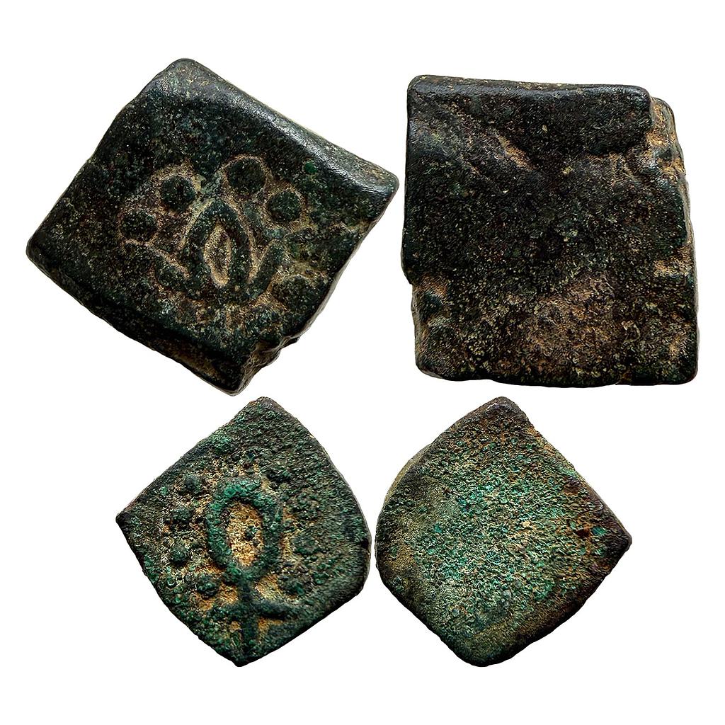 IK Gond Kingdom of Devagarh Branch Anonymous Issue Set of 2 Coins Copper Paisa &amp; Fraction Paisa