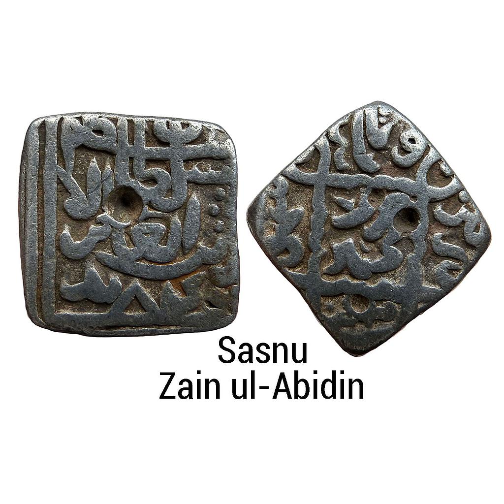 Kashmir Sultan Zain ul-Abidin Kashmir Mint Silver Square Sasnu