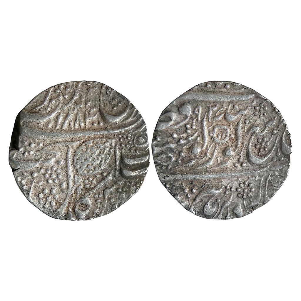 IK Sikh Empire Ranjit Singh VS 1884 1892 Amritsar Mint Nanakshahi Couplet Silver Rupee